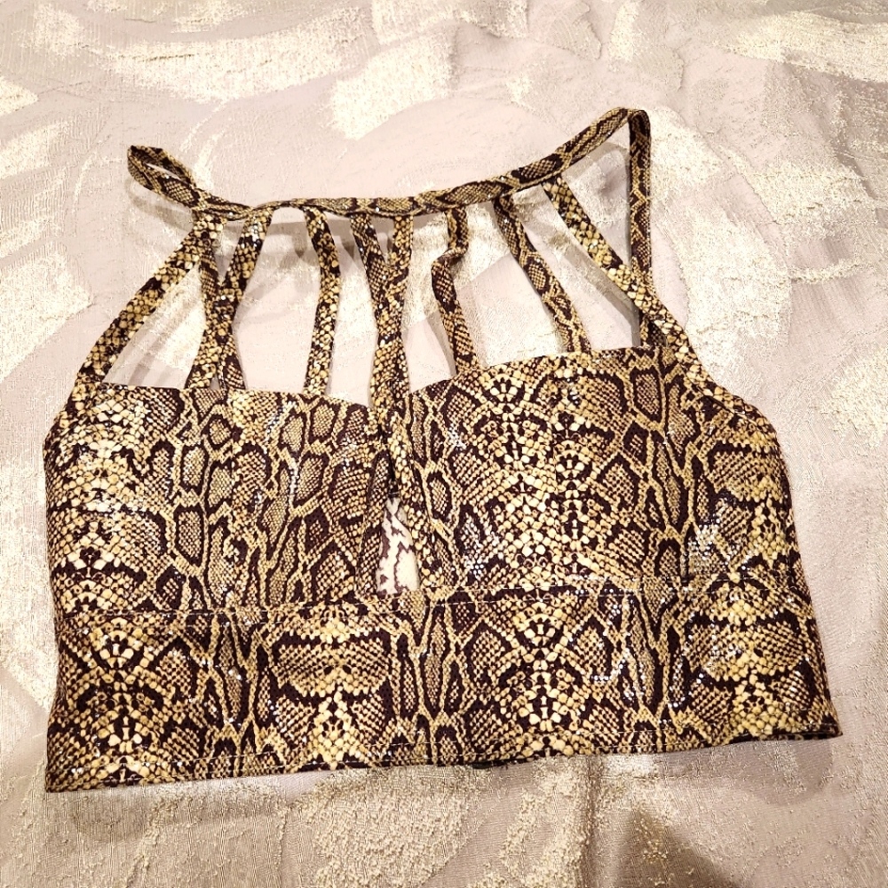 Python, Halter Crop Top, Size Small - Picture 6 of 6